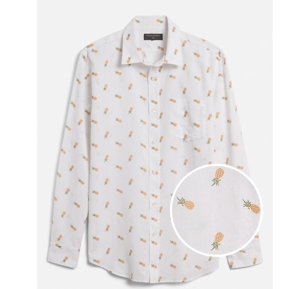 Banana Republic Slim-Fit Linen Blend Shirt